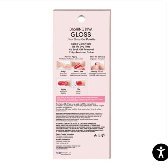 GLOSS PALETTE Rose Sparkle Gel Nail Strips - Picture 2 of 6